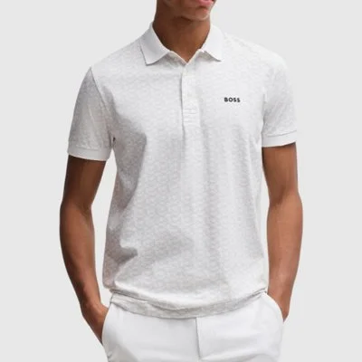 Polo Boss Blanco Hombre 2