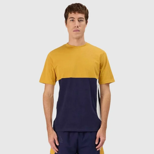 Camiseta Kappa Azul y Amarilla Hombre