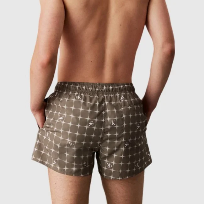 Bañador Calvin Klein Marrón Estampado... Bañador Calvin Klein Marrón Estampado...
