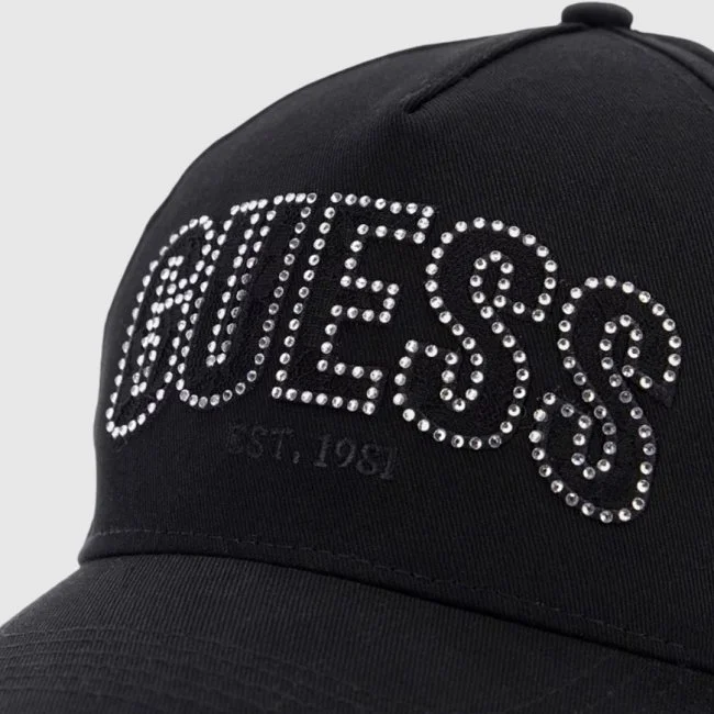 Gorra Guess Negra Mujer Pedrería