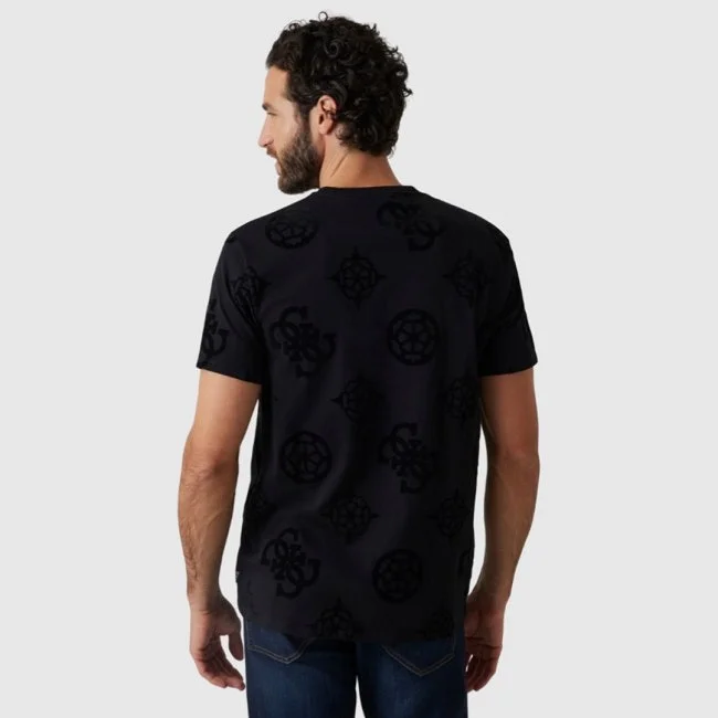 Camiseta Guess Negra Hombre Estampada Camiseta Guess Negra Hombre Estampada