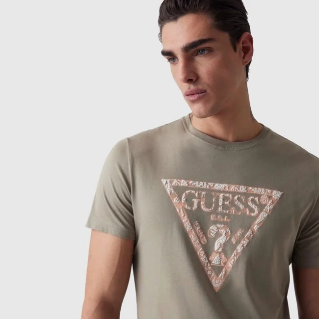 Camiseta Guess Verde Hombre Camiseta Guess Verde Hombre