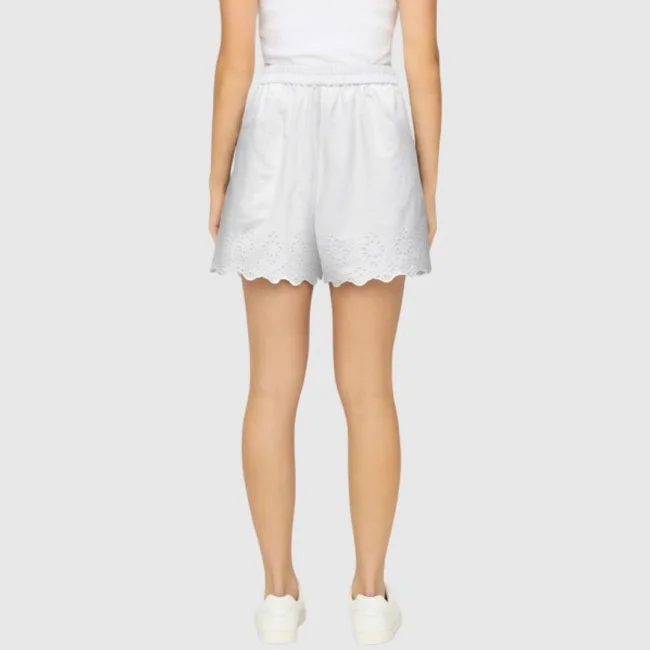 Pantalón Corto ONLY Blanco Mujer