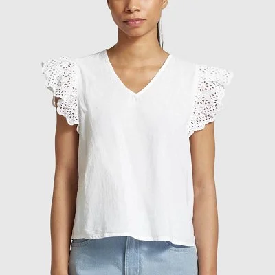 Camiseta ONLY Blanca Mujer...