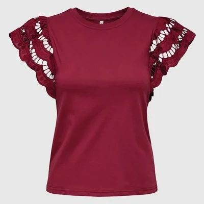 Camiseta ONLY Burdeos Mujer...