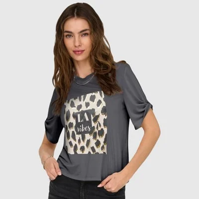 Camiseta ONLY Negra Mujer 2