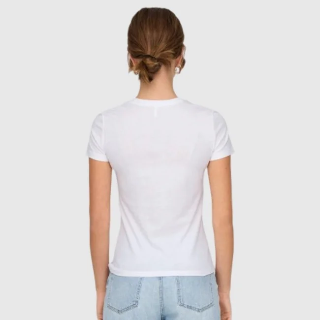 Camiseta ONLY Blanca Mujer