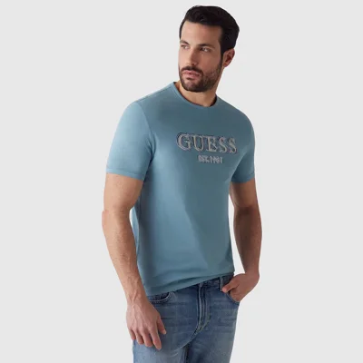 Camiseta Guess Azul Hombre