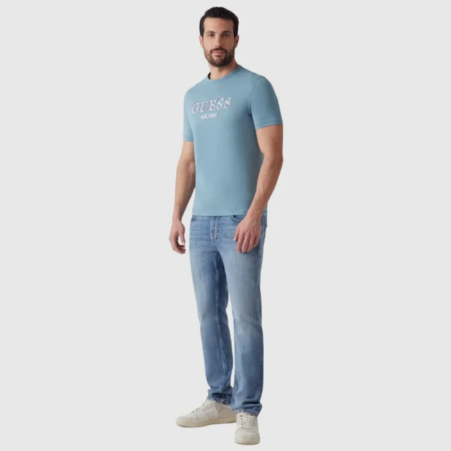 Camiseta Guess Azul Hombre