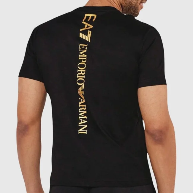 Camiseta Armani Negra y Dorada Hombre