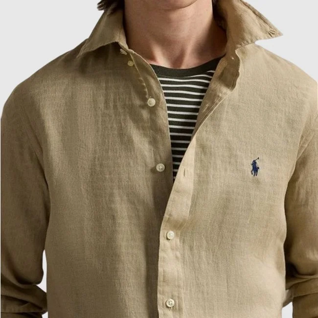 Camisa Ralph Lauren Beige Hombre