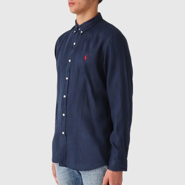 Camisa Ralph Lauren Azul Marino Hombre