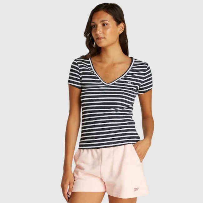 Camiseta Tommy Hilfiger Azul y Blanca...