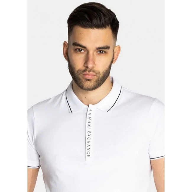 Polo Armani Exchange Blanco Hombre