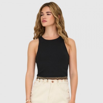 Camiseta ONLY Negra Mujer