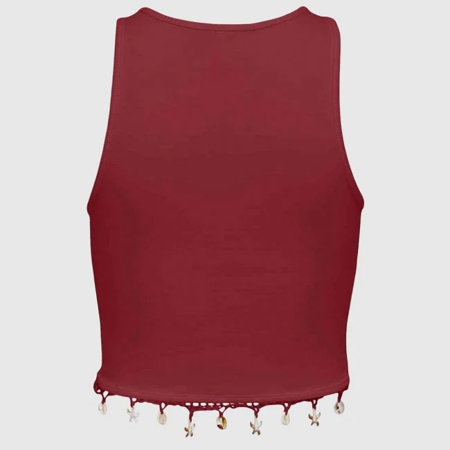 Camiseta ONLY Burdeos Mujer