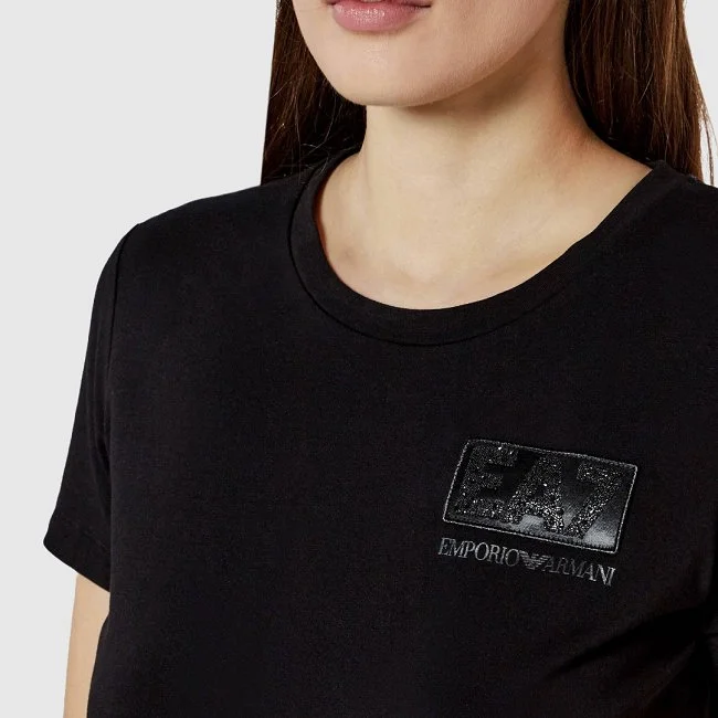 Camiseta Armani Negra Mujer Camiseta Armani Negra Mujer