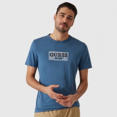 Camiseta Guess Azul Hombre
