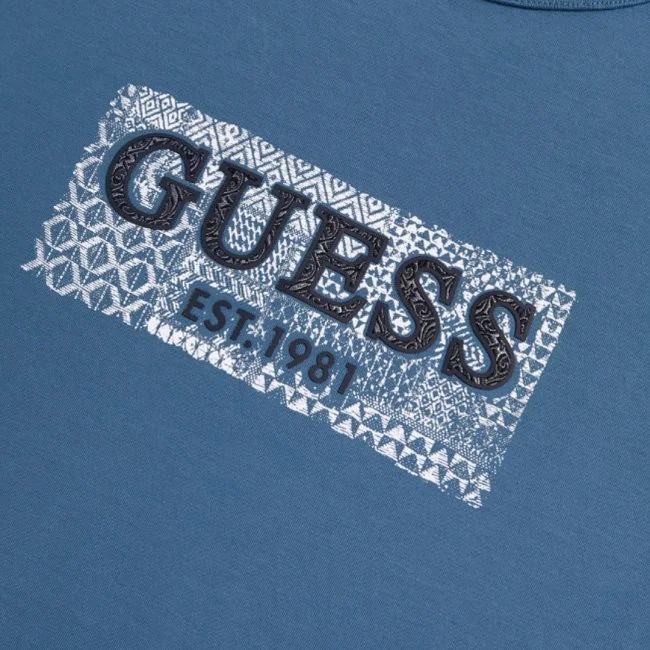 Camiseta Guess Azul Hombre