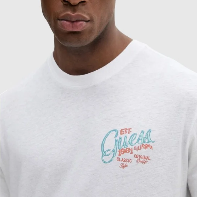 Camiseta Guess Blanca Hombre