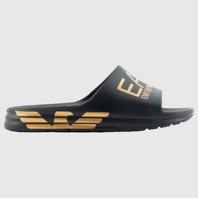 Chanclas Armani Negras y Doradas Hombre