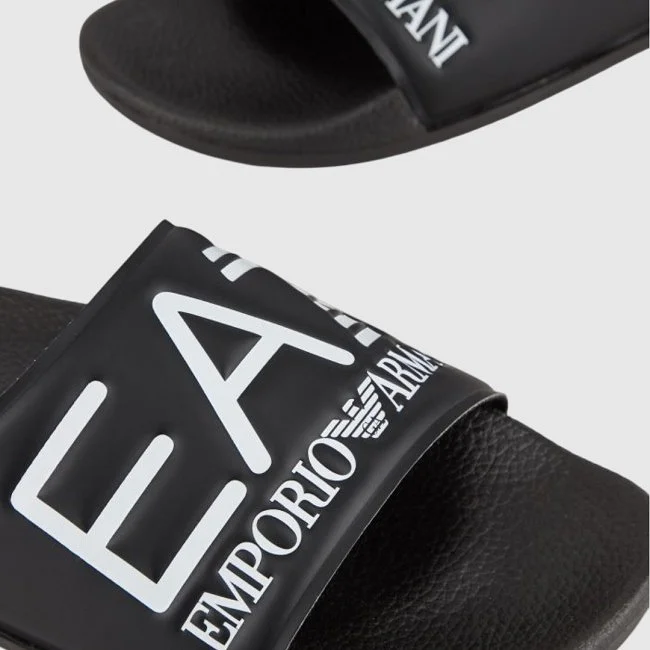 Chanclas Armani Negras y Blancas Hombre