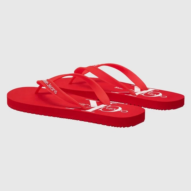 Chanclas Calvin Klein Rojas Hombre