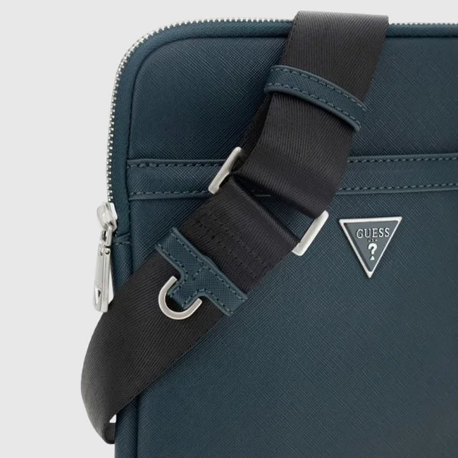 Bandolera Guess Azul Verdoso Hombre