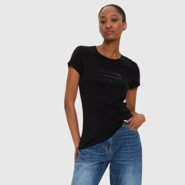 Camiseta Armani Exchange Negra Mujer