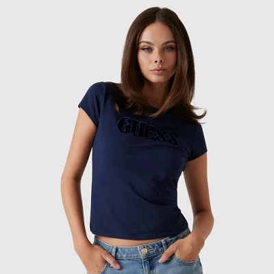 Camiseta Guess Azul Marino...