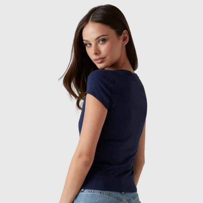 Camiseta Guess Azul Marino Mujer