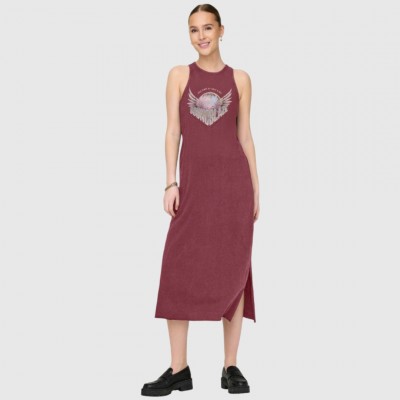 Vestido ONLY Burdeos Mujer...