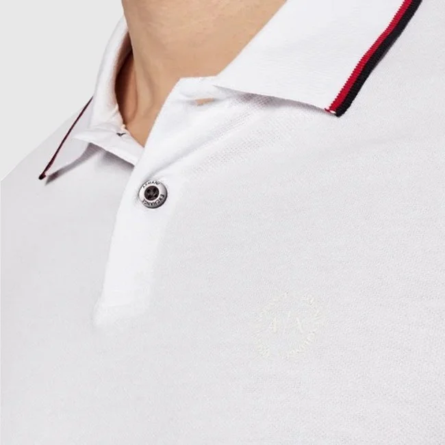 Polo Armani Exchange Blanco Hombre