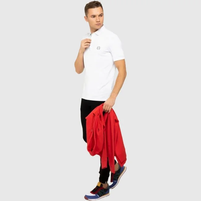 Polo Armani Exchange Blanco Hombre