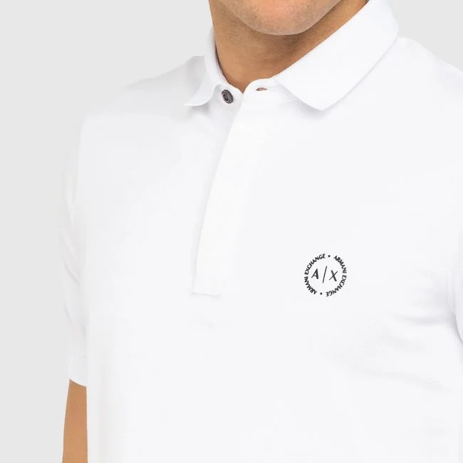 Polo Armani Exchange Blanco Hombre