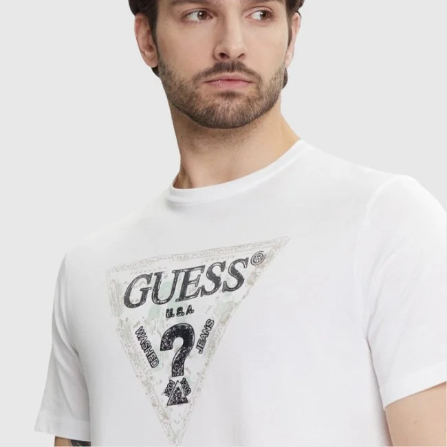 Camiseta Guess Blanca Hombre