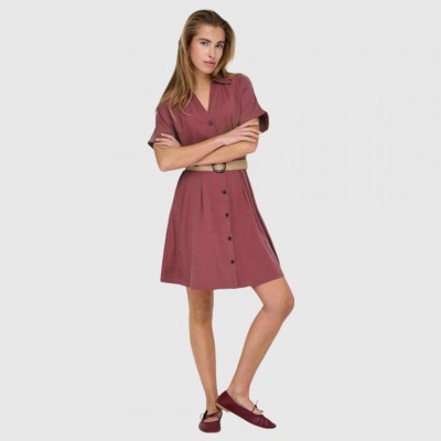 Vestido ONLY Burdeos Mujer... 2