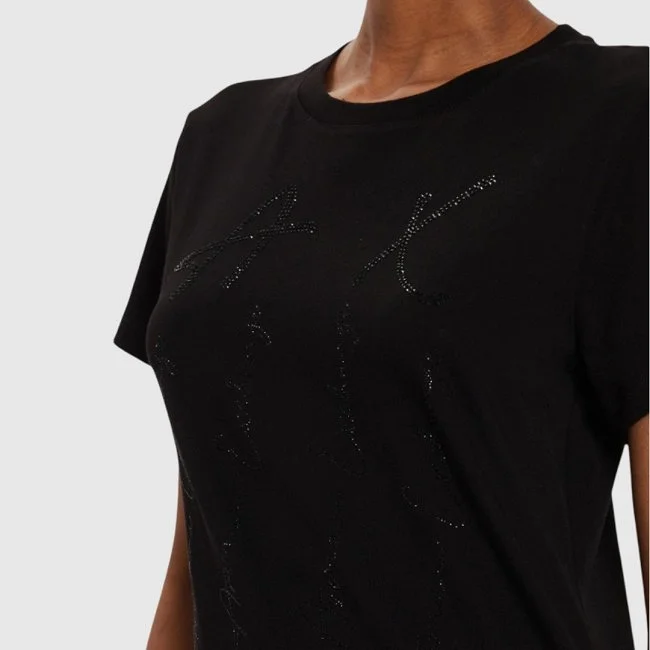 Camiseta Armani Exchange Negra Mujer