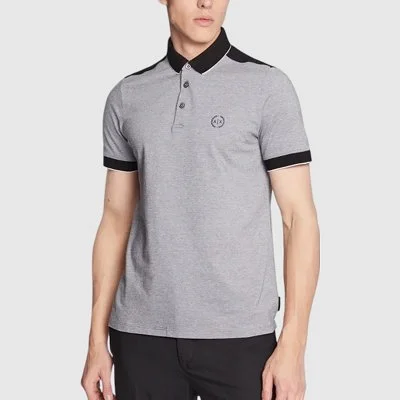 Polo Armani Exchange Gris y...