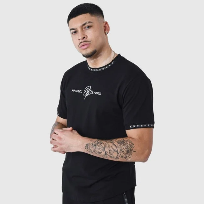 Camiseta Project x Paris Negra Hombre