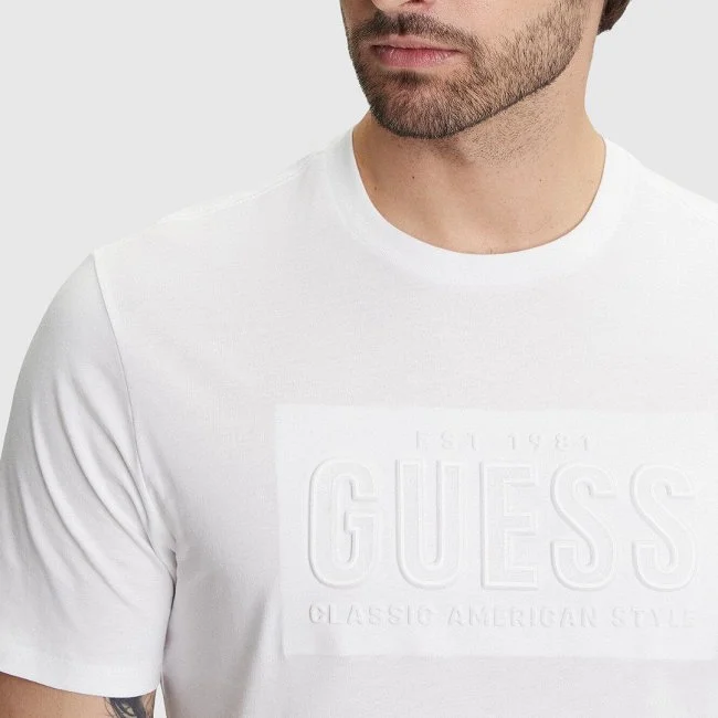 Camiseta Guess Blanca Hombre