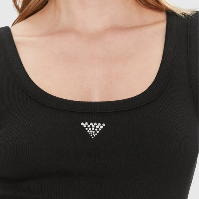 Camiseta Guess Negra Mujer