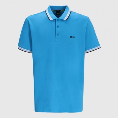 Polo Boss Turquesa Hombre
