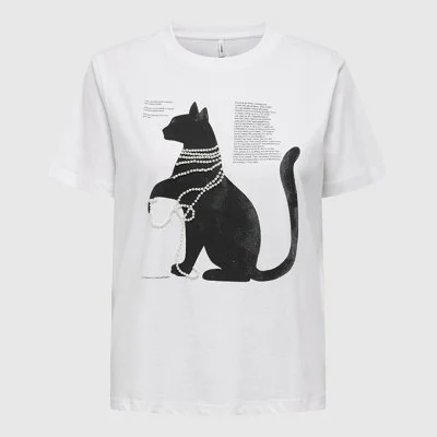 Camiseta ONLY Blanca Mujer