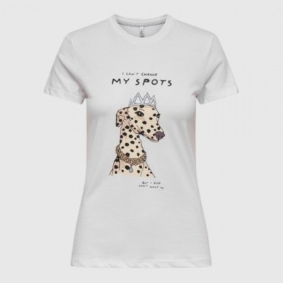Camiseta ONLY Blanca Mujer...