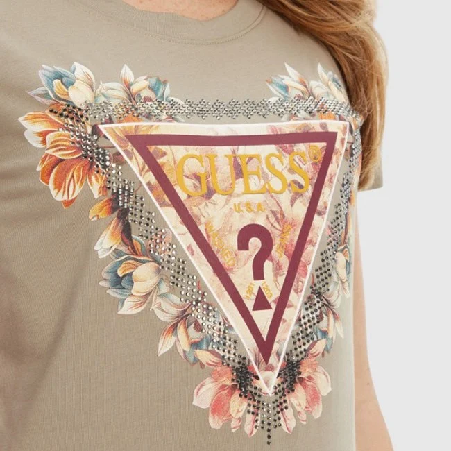 Camiseta Guess Verde Mujer