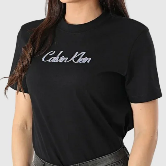 Camiseta Calvin Klein Negra Mujer Camiseta Calvin Klein Negra Mujer