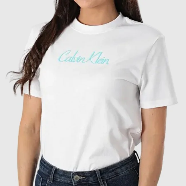 Camiseta Calvin Klein Blanca Mujer Camiseta Calvin Klein Blanca Mujer