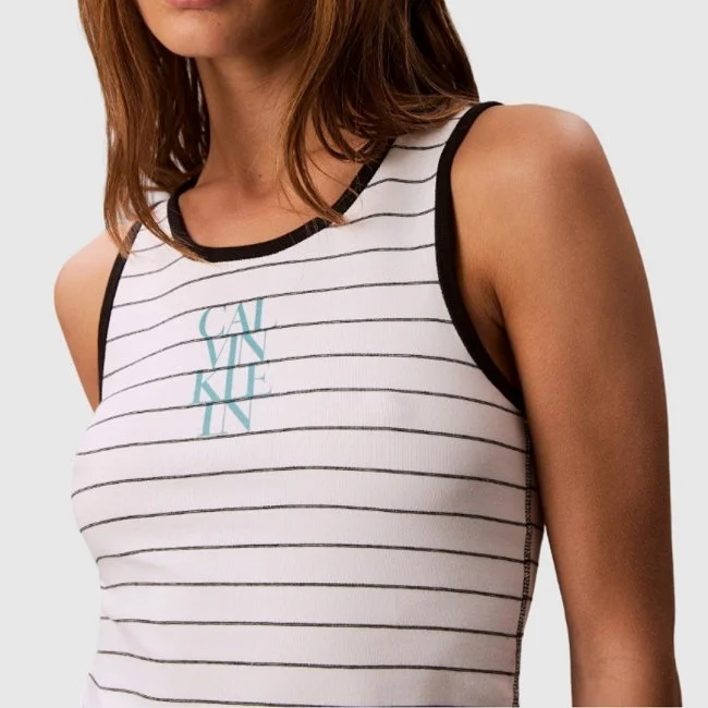 Camiseta Calvin Klein Rayas Mujer Camiseta Calvin Klein Rayas Mujer