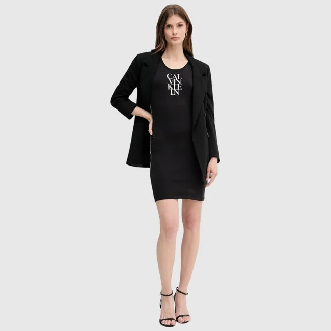 Vestido Calvin Klein Negro Mujer Vestido Calvin Klein Negro Mujer